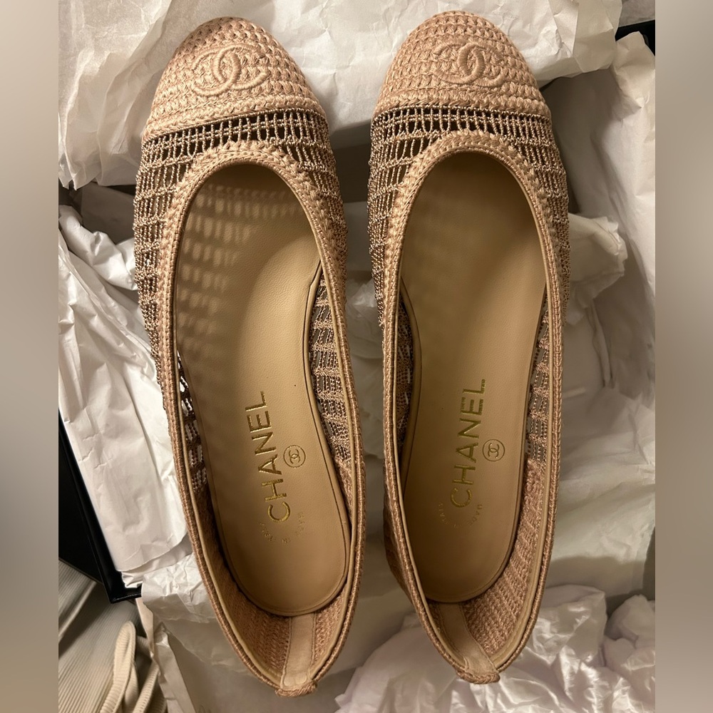 Rare Chanel Raffia Flats